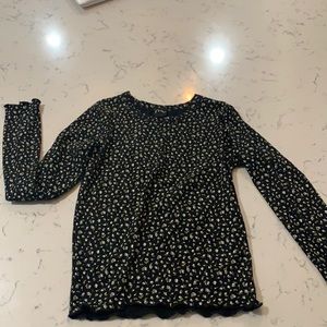 Girls fitted floral shirt